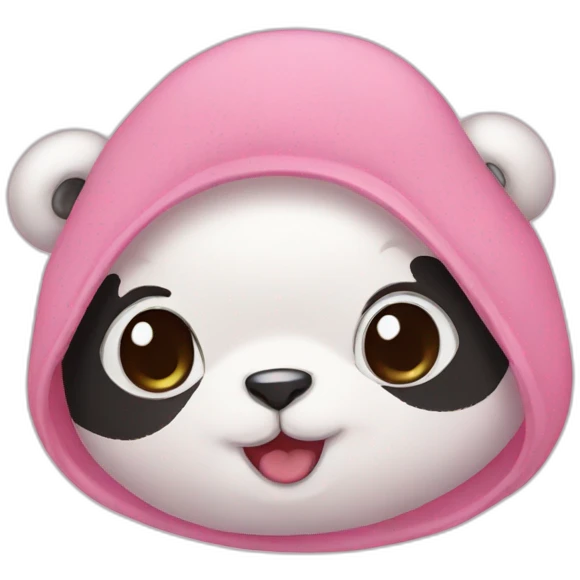 pink baby of panda emoji
