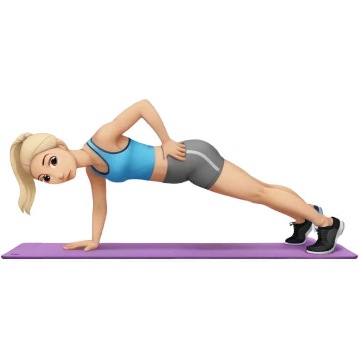 girl is doing plank emoji