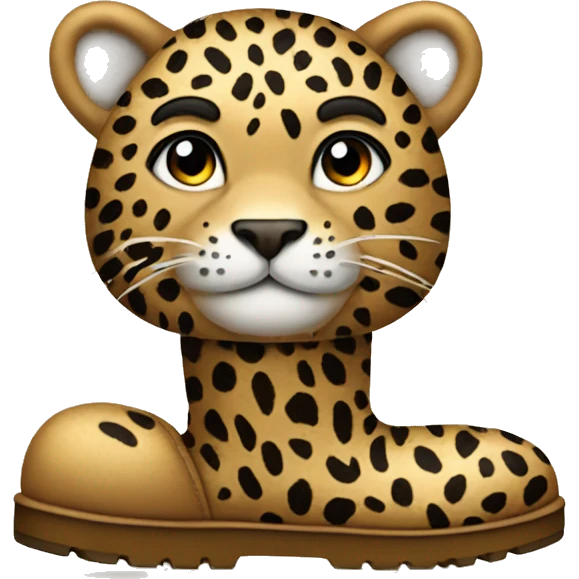 leopard in uggs emoji