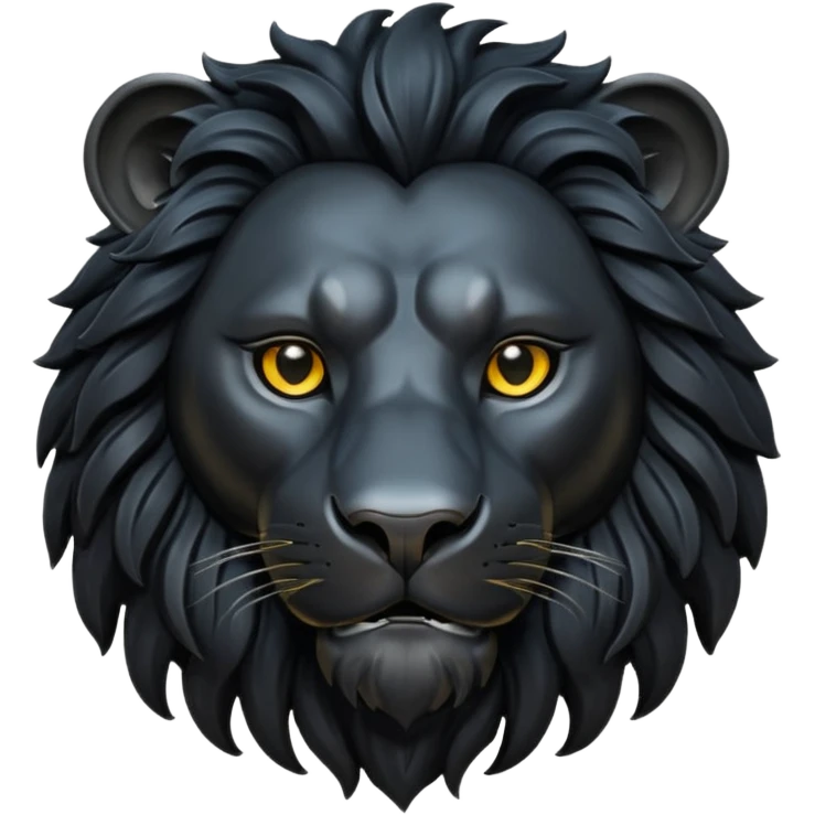 Black lion head emoji