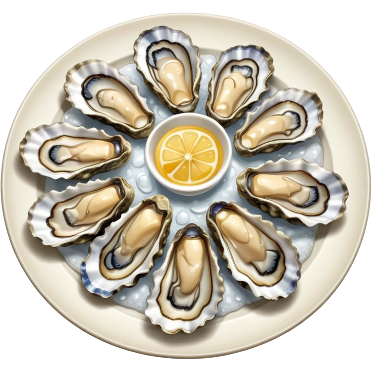 Plate of oysters   emoji
