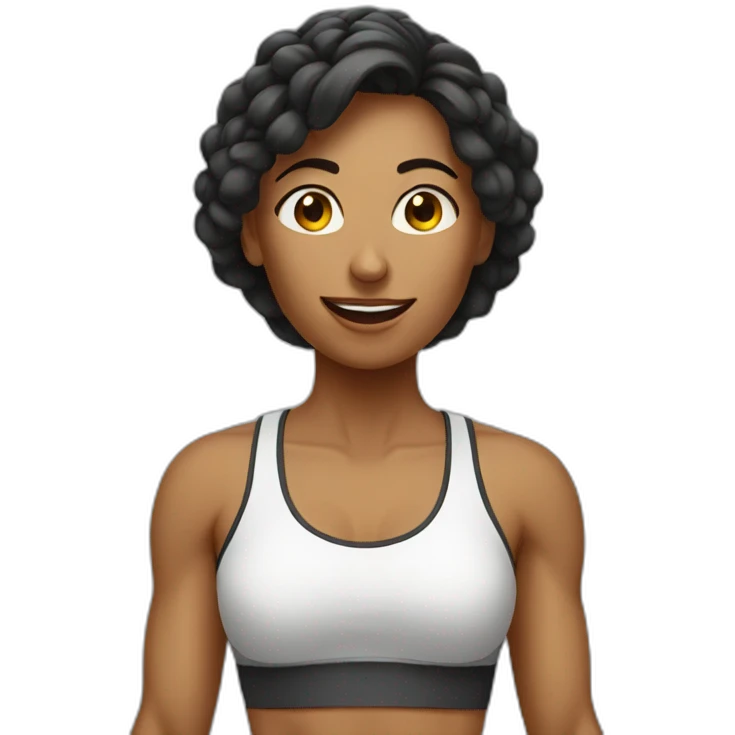 Woman doing crossfit emoji