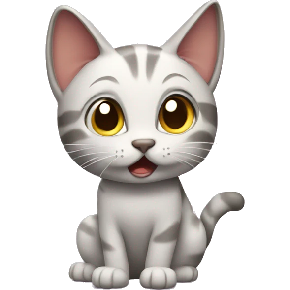 Cat wagging her tail emoji