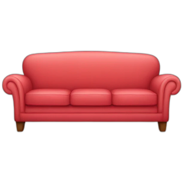 pale red couch emoji