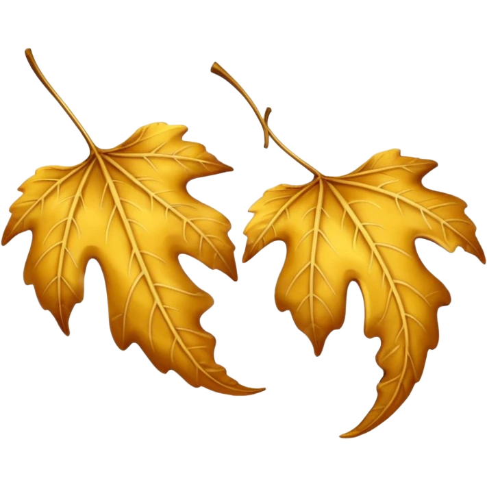 Falling golden 2 leaves emoji