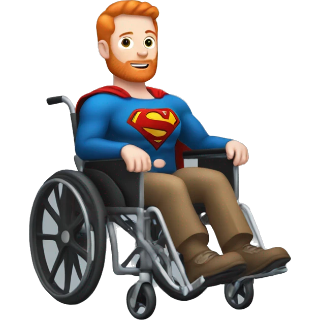 Ginger superman in wheelchair  emoji