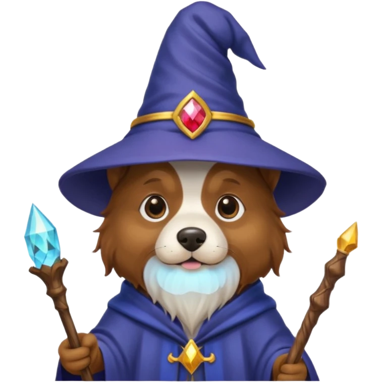 Dog wizard emoji