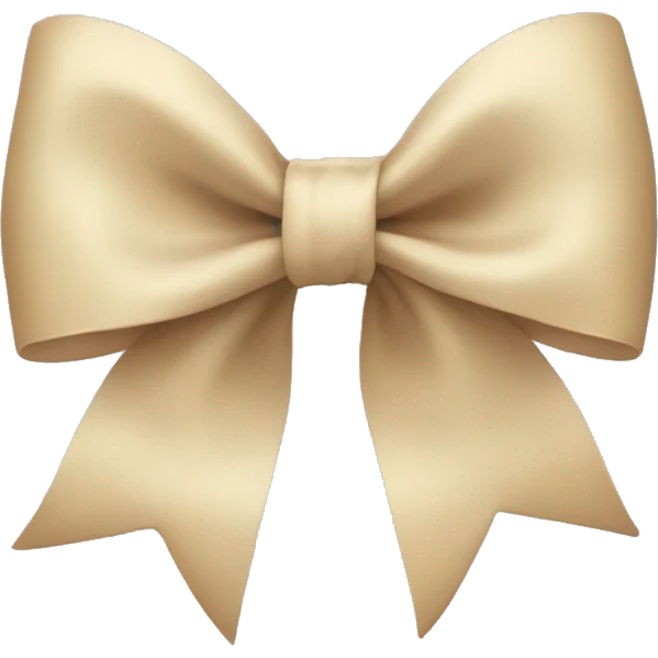 beige bow emoji