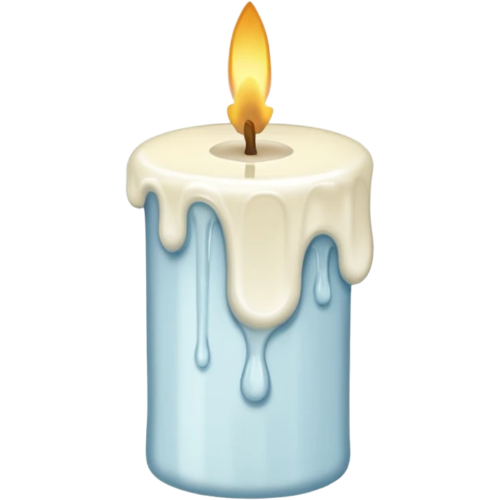Thin and long Candle dripping wax as if someone is holding it emoji