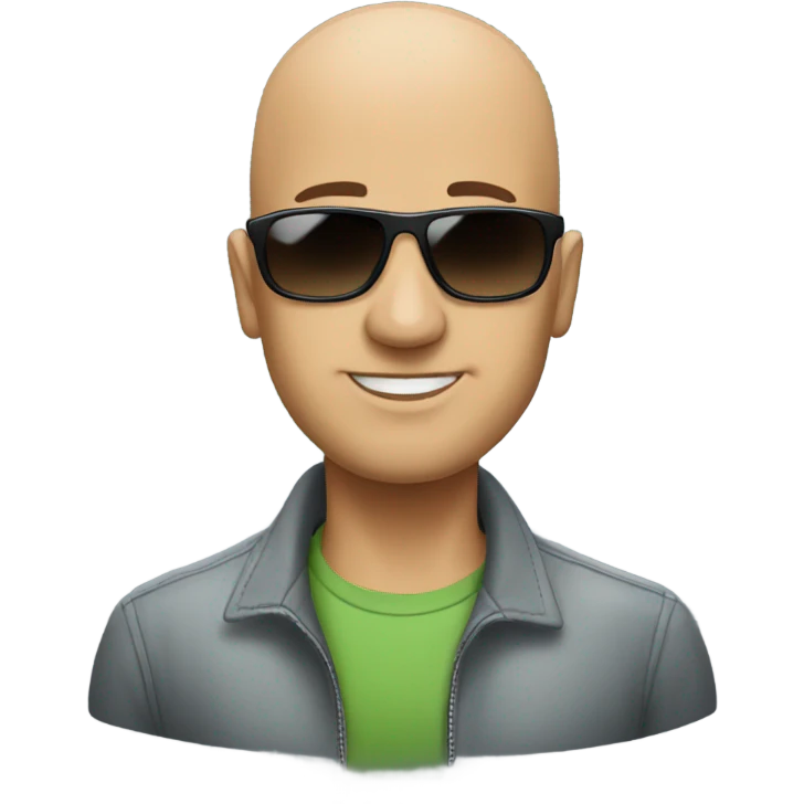 bald man with sunglasses emoji