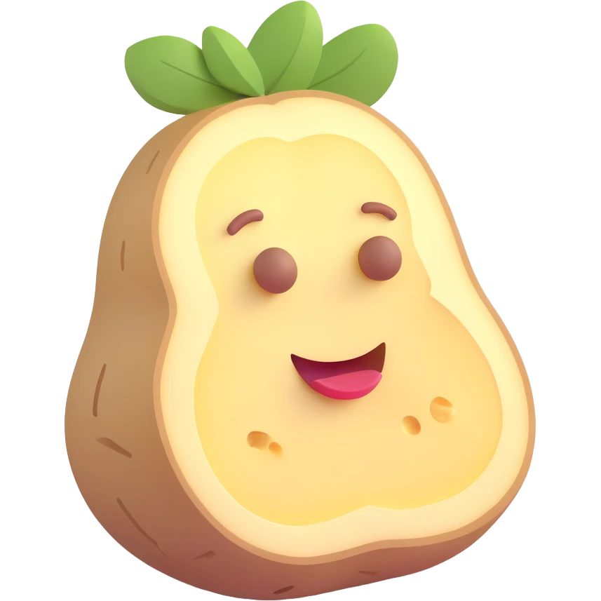 sliced potato emoji