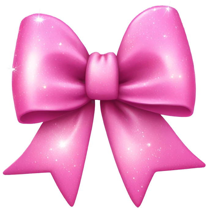 pink aesthetic sparkly bow emoji