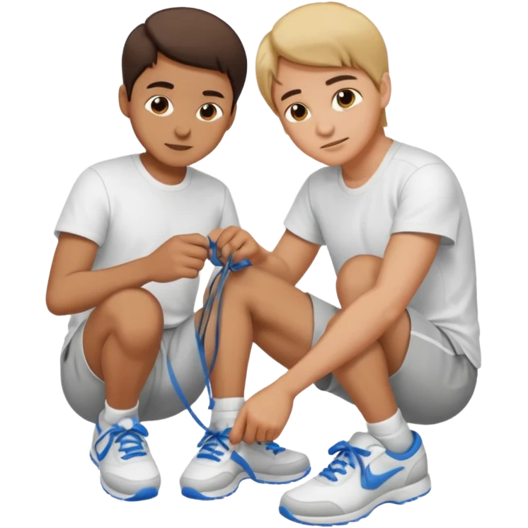 Person tying shoe emoji