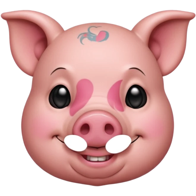 tatoos pig, sleepy emoji