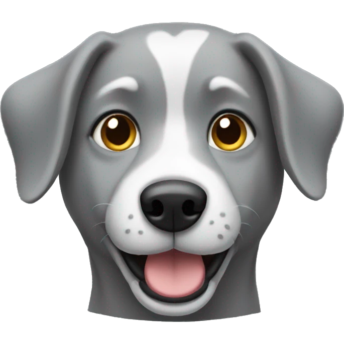 Grey dog emoji