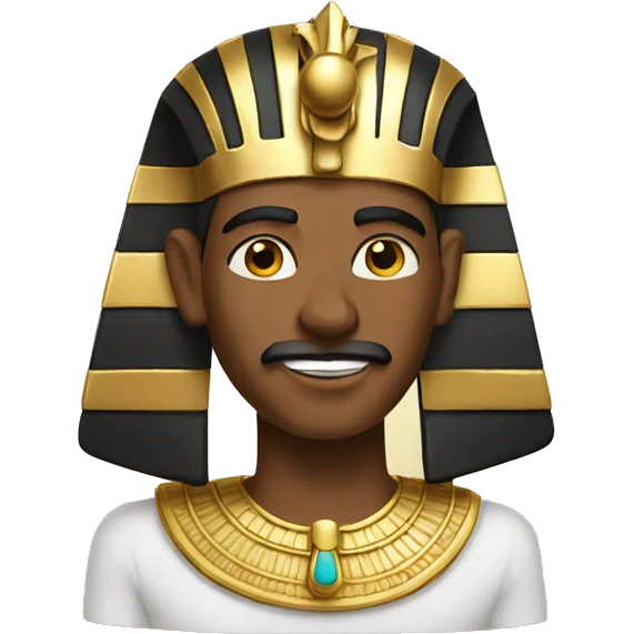 Egyptian king with emoji