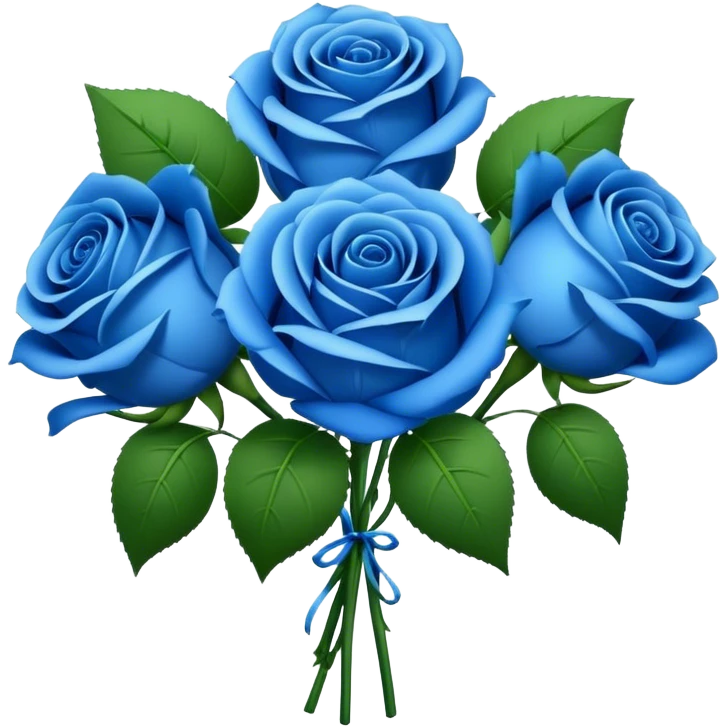 bouquet of blue roses emoji