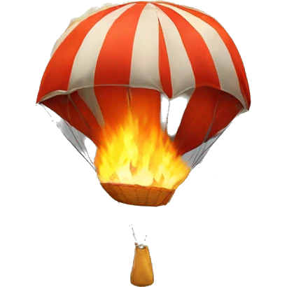 burning parachute emoji
