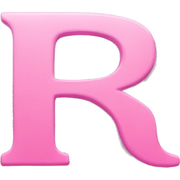 pink letter r emoji