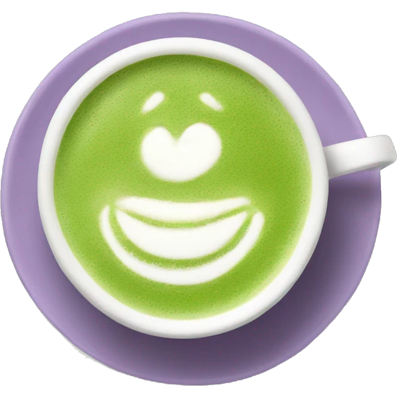 Lavender matcha latte emoji