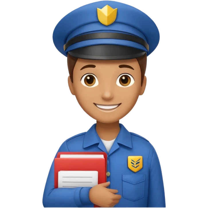 cartero con uniforme de "correos" emoji