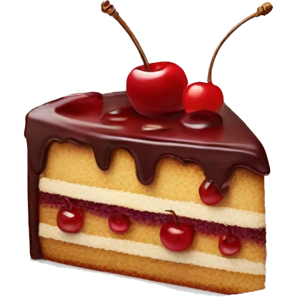 Cake with cherry emoji