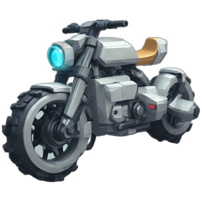 Futuristic bike 8bits emoji