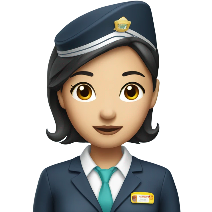 Asian girl flight attendant  emoji