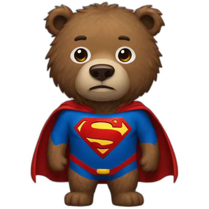 Grizzly superman suit emoji
