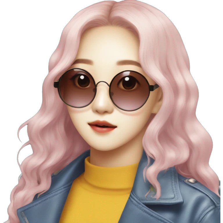 Yuqi gidle kpop with sunglasses emoji