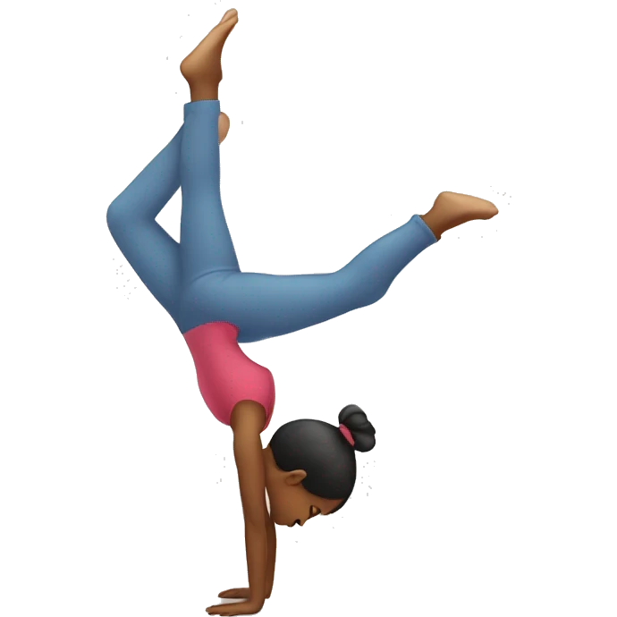 a girl doing a handstand  emoji