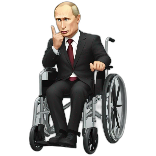Very angry vladimir putin likes wheelchair emoji