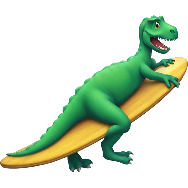 dinosaur on a surf board  emoji
