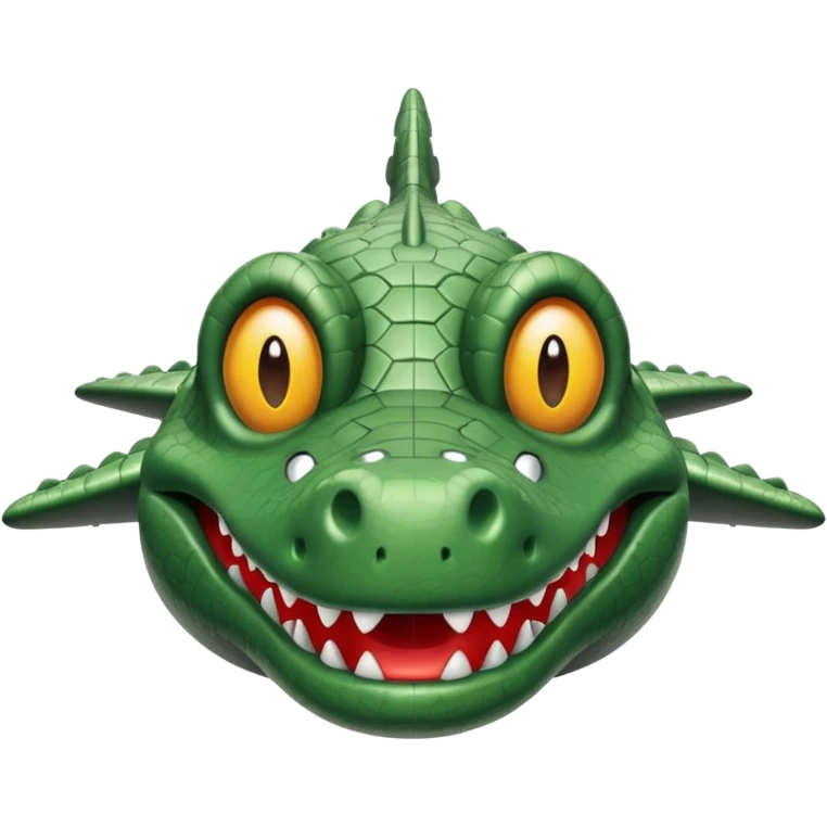 Un avions com cara de cocodrlilo i el cuerpo gris emoji