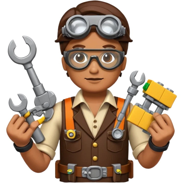 Steampunk Inventor lego emoji