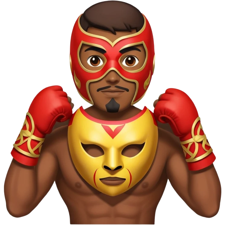holding a Luchador mask emoji