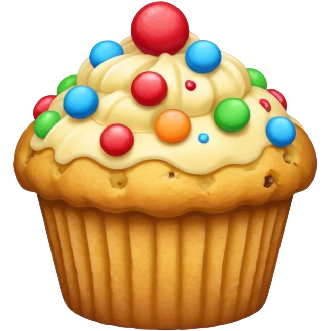gold muffin candy on top emoji