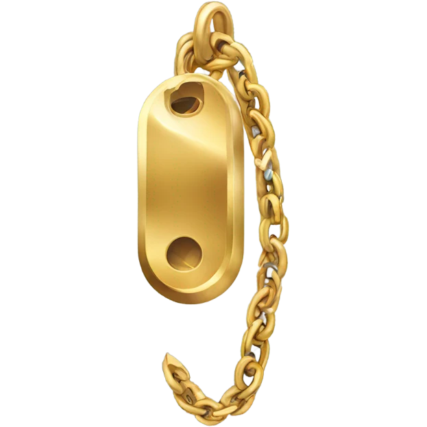 Gold chain with welding tip emoji