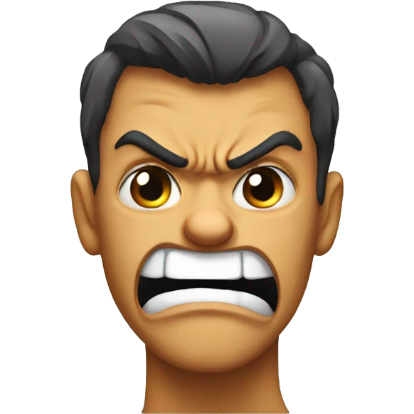 Angry face emoji