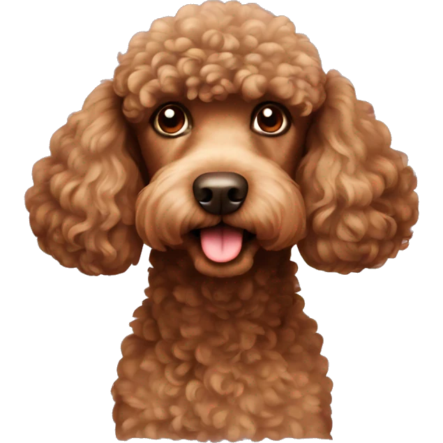Brown poodle emoji