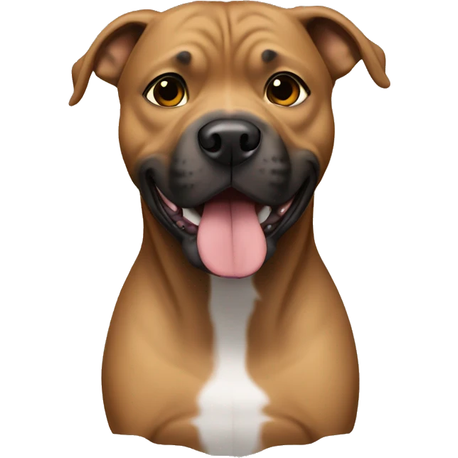 Tan with some black pitbull emoji