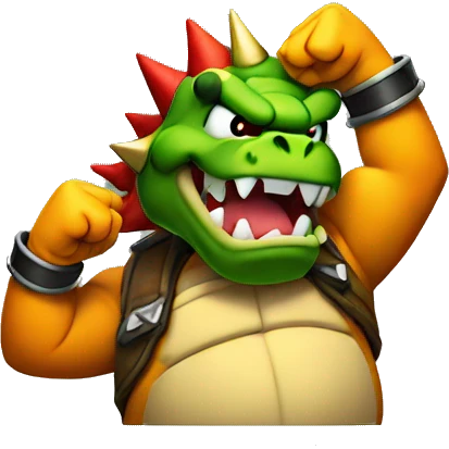 bowser dabbing emoji