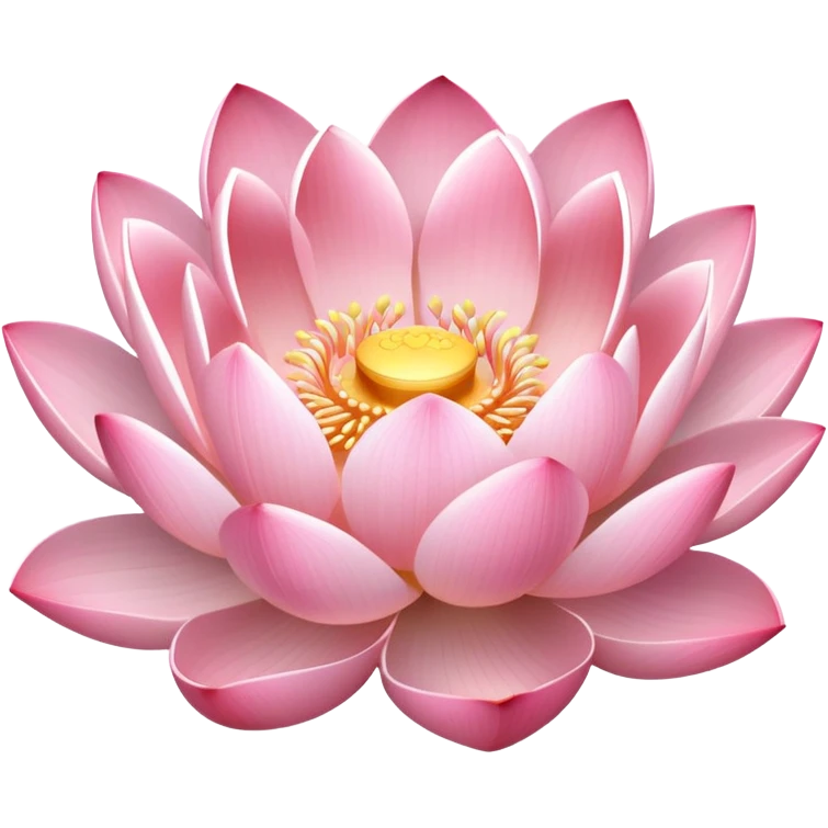Soft pink lotus flower with a gentle inner glow emoji