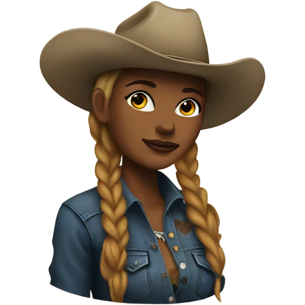 Cowgirl with tattoos emoji