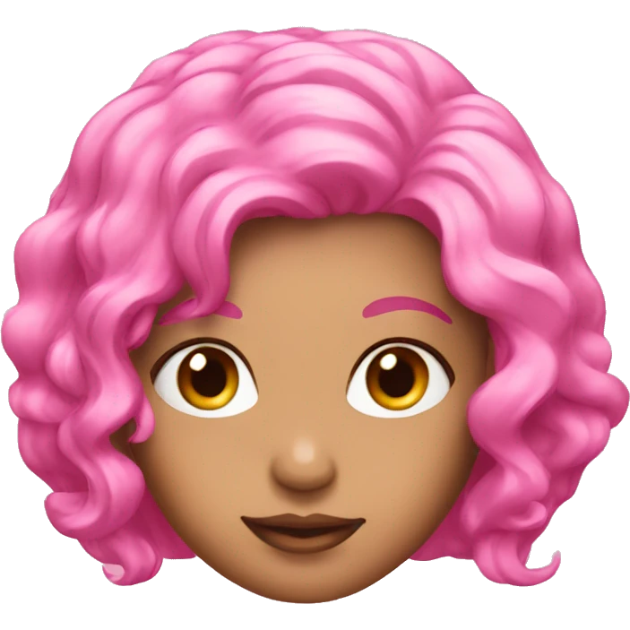 Pink hair cosmetics  emoji