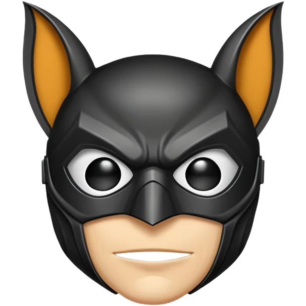 bat wearing superhero mask  emoji