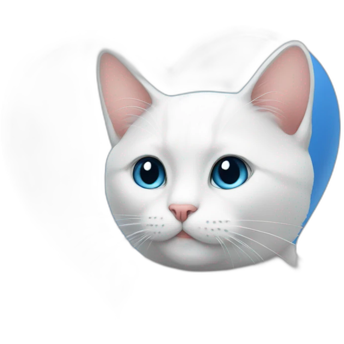 blue love, white love, cat,love emoji