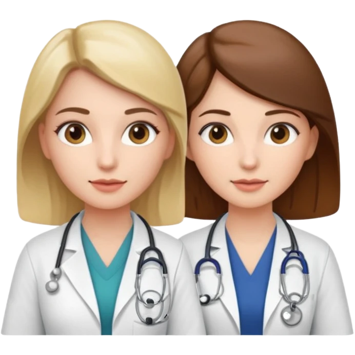 female doctor and ultrasound technician emoji
