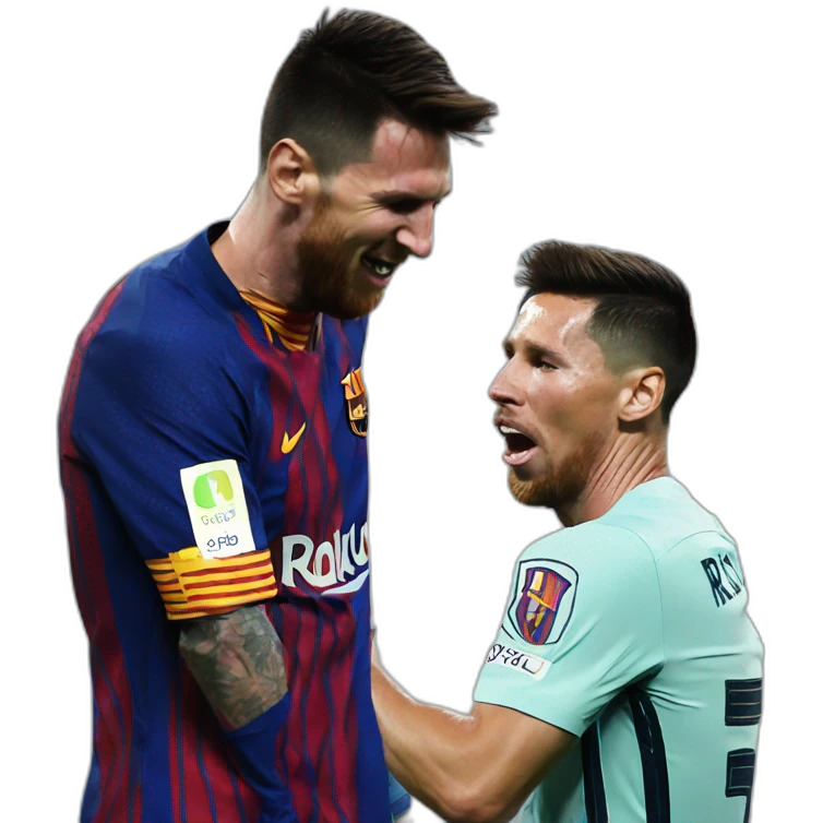 messi cry with ronaldo emoji