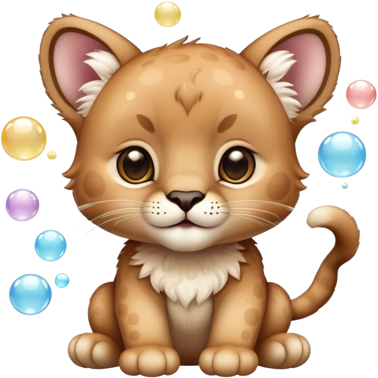 Jabon líquido espumita un zaspaso de limpieza, debe ser un puma bebé y tierno con espuma alrededor emoji